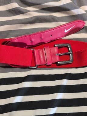 Nike Red Stretch Baseball Belt